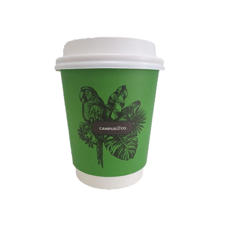 Campus&Co. Disposable Coffee Cup Double Wall Abstract on Kraft 8oz 25pk