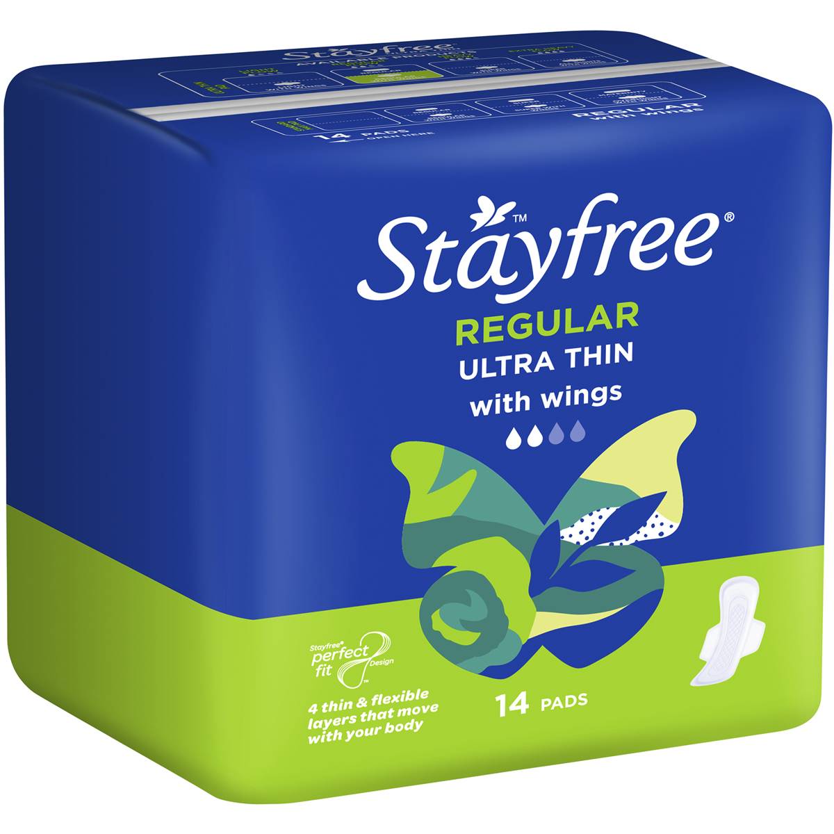 Stayfree Ultra Thin Regular With Wings 14pk