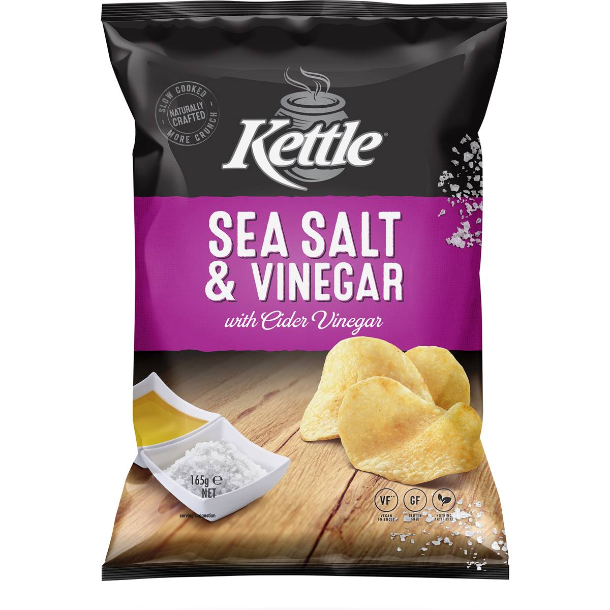 Kettle Chips Sea Salt & Vinegar 165g