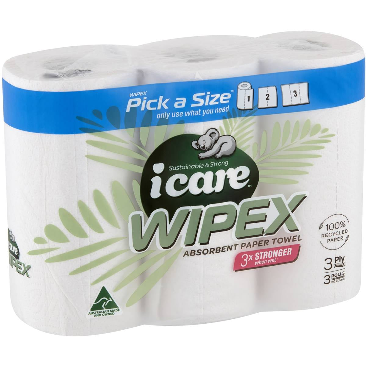 Icare Paper Towel Pick a Size 3 Ply 3pk