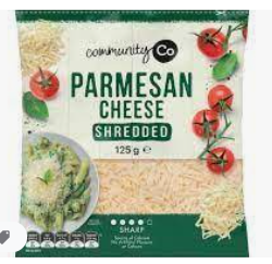 Community Co Shredded Parmesan Cheese 125g