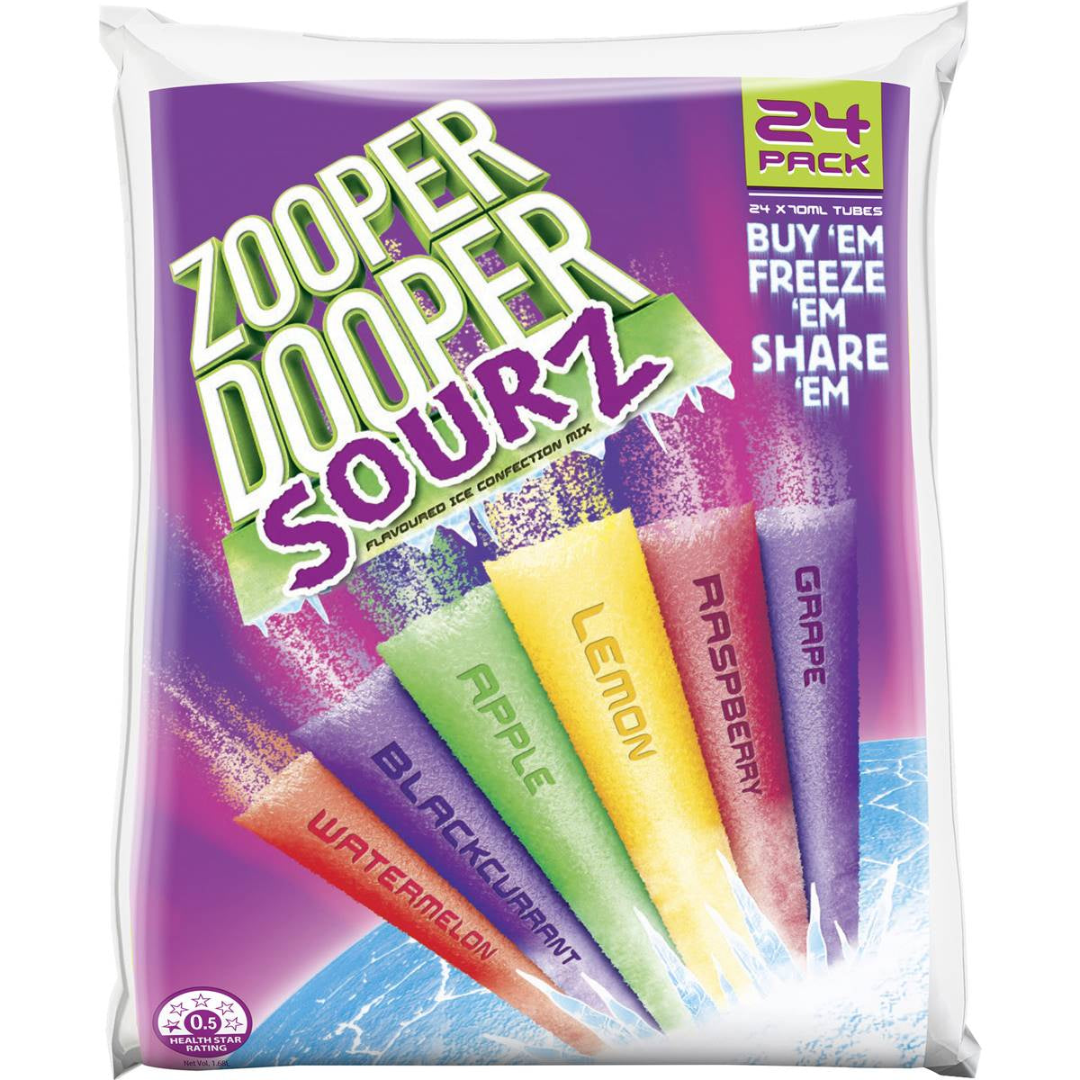 Zooper Dooper Sourz 70ml 24pk