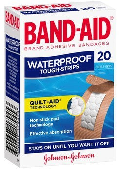BAND-AID Brand Tough Strips Waterproof Regular 20pk