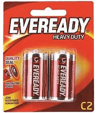 Eveready C Heavy Duty Battery 2pk
