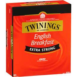 Twinings Tea Bags English Breakfast Extra Strong 200g 80pk