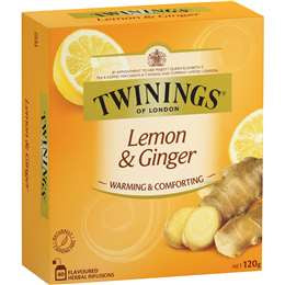 Twinings Herbal Infusions Tea Bags Lemon & Ginger 80pk
