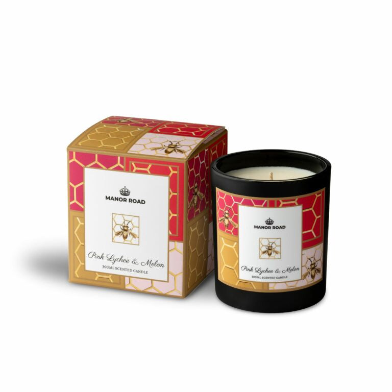 Manor Road Candle Pink Lychee & Melon 300ml