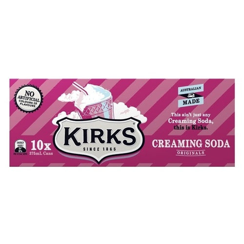 Kirks Creaming Soda 375ml x 10pk