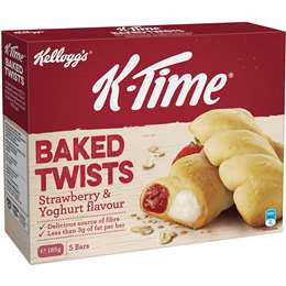Kellogg's K-Time Baked Twists Strawberry & Yoghurt 5pk