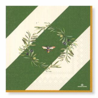 Manor Road Cocktail Napkins Olive & Bee 20pk
