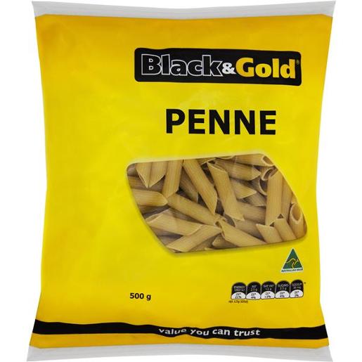 Black & Gold Pasta Penne 500g