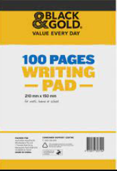 Black & Gold  Writing Pad 100 Page