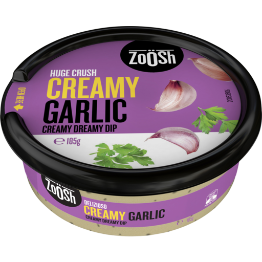 Zoosh Creamy Garlic & Herb Dip 185g