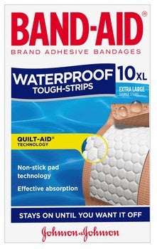Band-Aid Brand Tough Strips Waterproof Extra Large 10pk