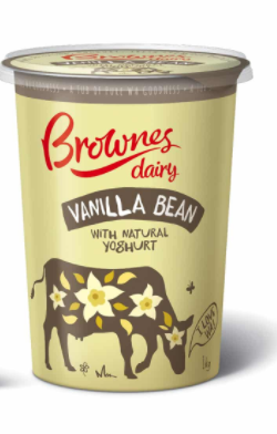Brownes Natural Vanilla Bean Yoghurt 1kg