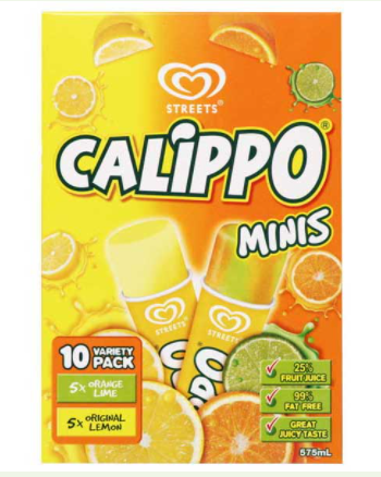 Streets Calippo Minis Lemon/Orange/Lime 10pk