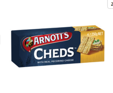Arnott's Cheds Crackers 250g