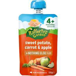 Rafferty's Garden Smooth Sweet Potato Carrot Apple 4 Month 120g