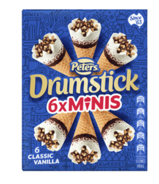 Peters Drumstick Classic Vanilla Minis 6pk