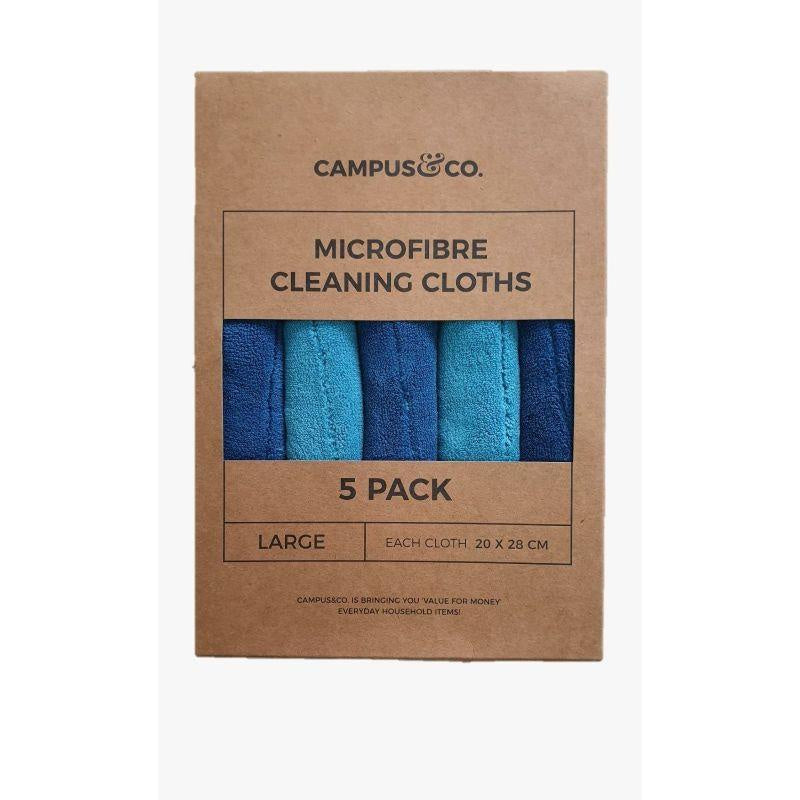 Campus&Co. Microfibre Cleaning Cloth Double Layer Aqua 5pk