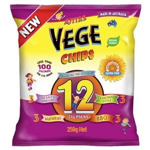 Ajitas Vege Chips Multi 12pk