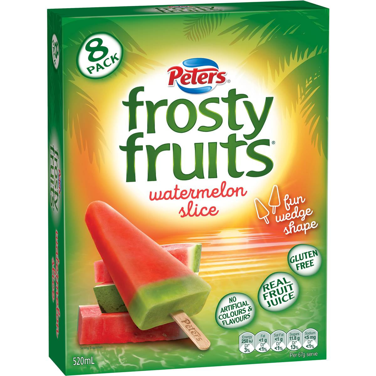 Peters Frosty Fruits Watermelon Slice 8pk