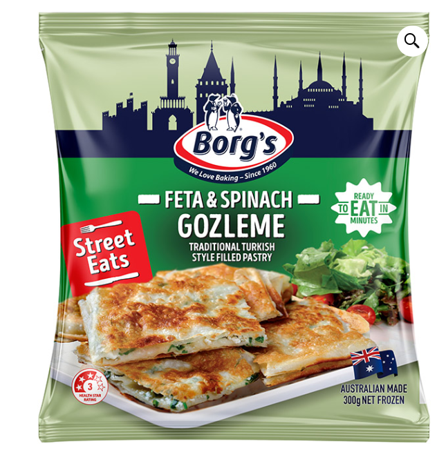 Borg's Feta & Spinach Gozleme 300g