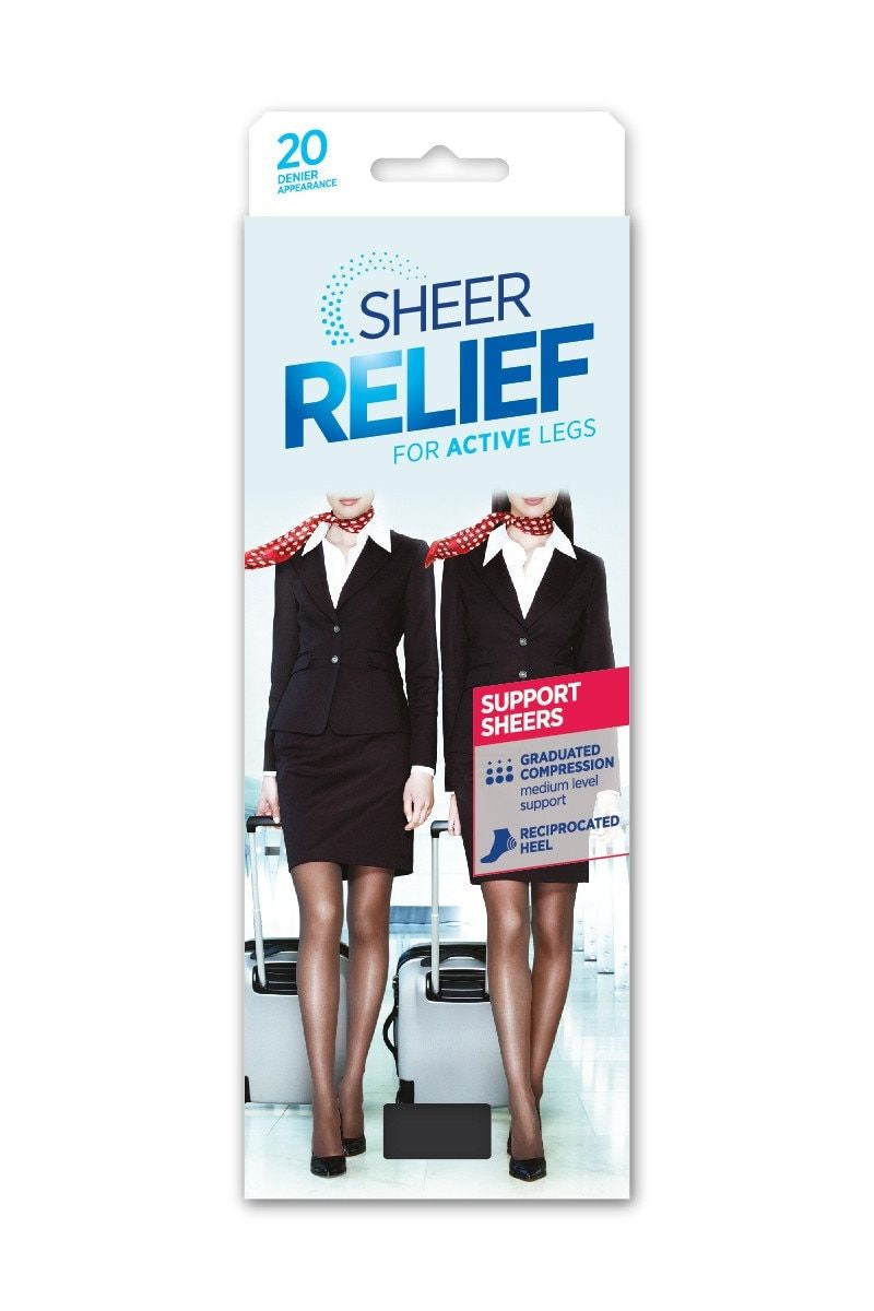Sheer Relief Support Stocking Ink Navy Tall