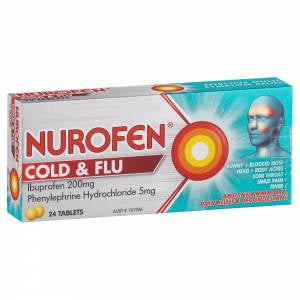 Nurofen Cold And Flu Tablets Ibuprofen 200mg 24pk