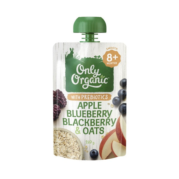 Only Organic Apple Blueberry & Oats 120g