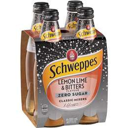Schweppes Lemon Lime & Bitters Zero Sugar 300ml x 4pk