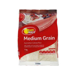 Sunrice Medium Grain White Rice 1kg