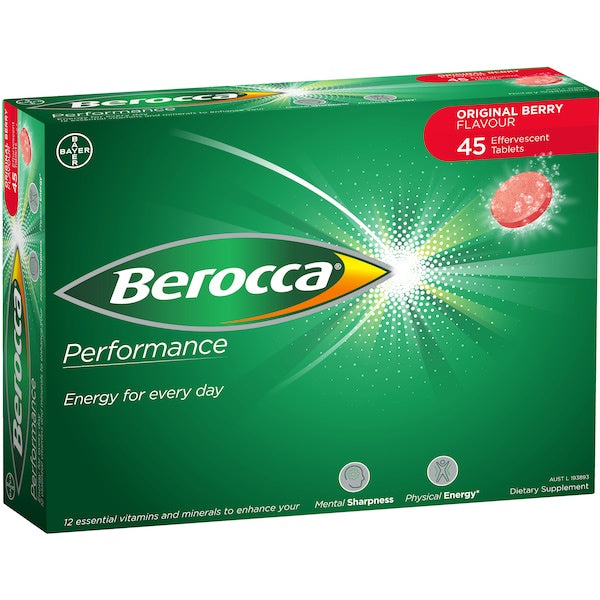 Berocca Vitamin B & C Original Berry Flavour Energy 45 Tablets