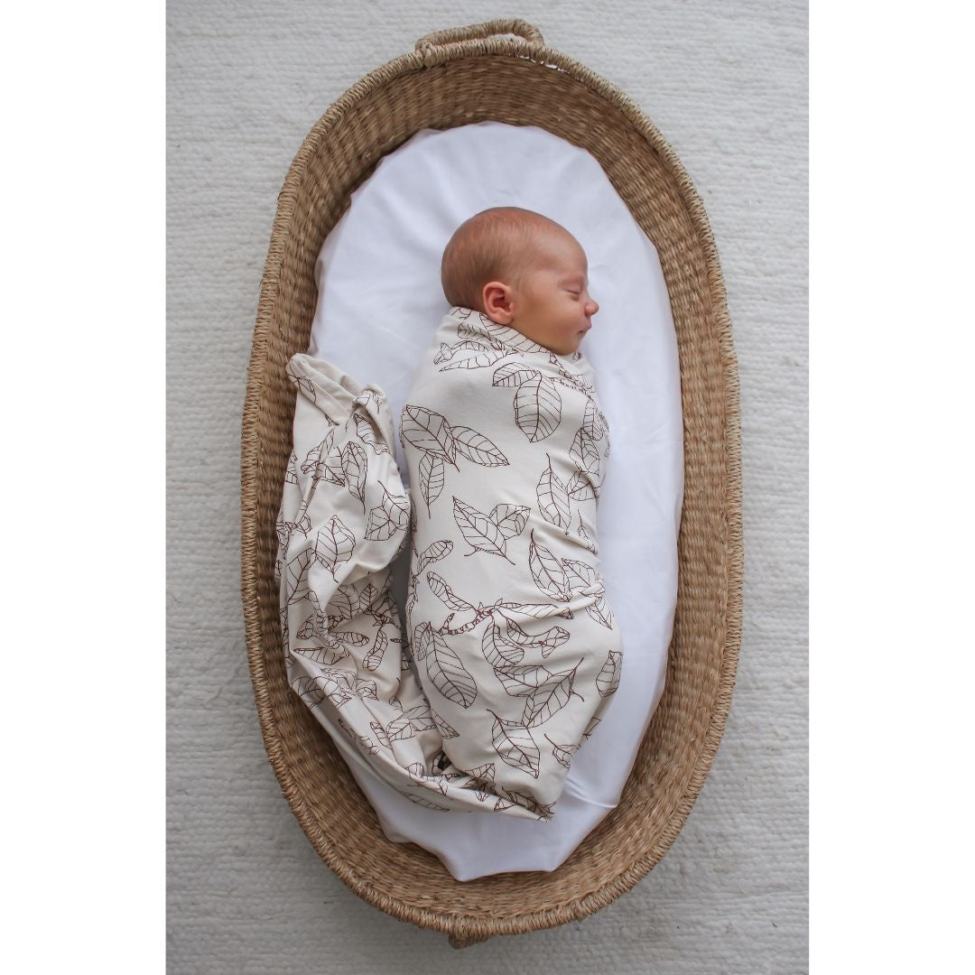 Burrow & Be Stretchy Swaddle Leaves