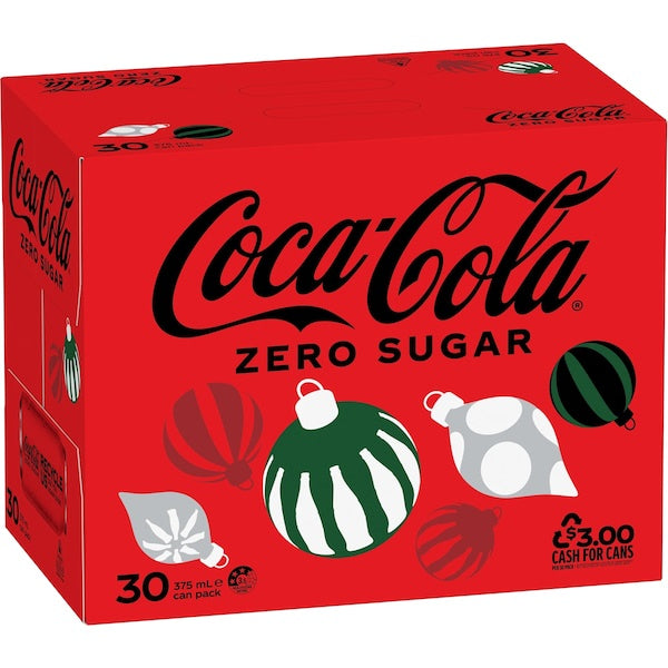 Coca Cola Cans No Sugar 375ml x 30pk