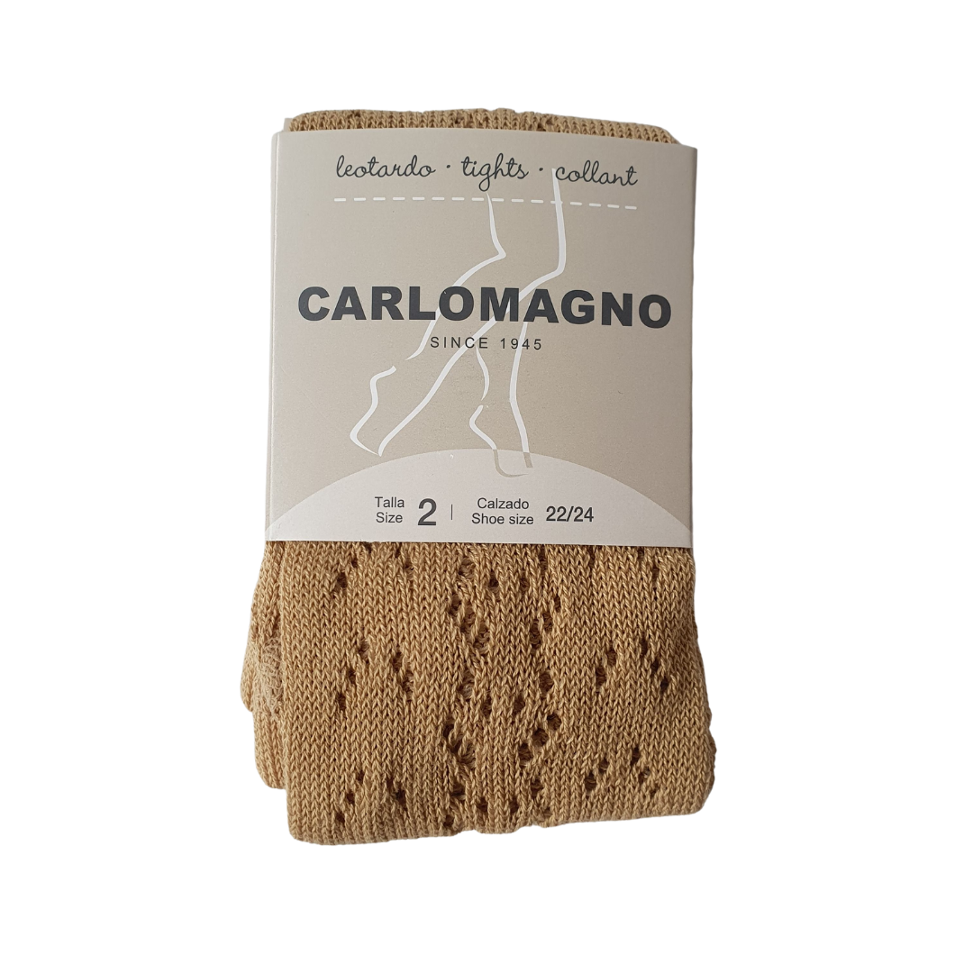 Deluxe Essentials Carlomagno Perle Openwork Tight Camel