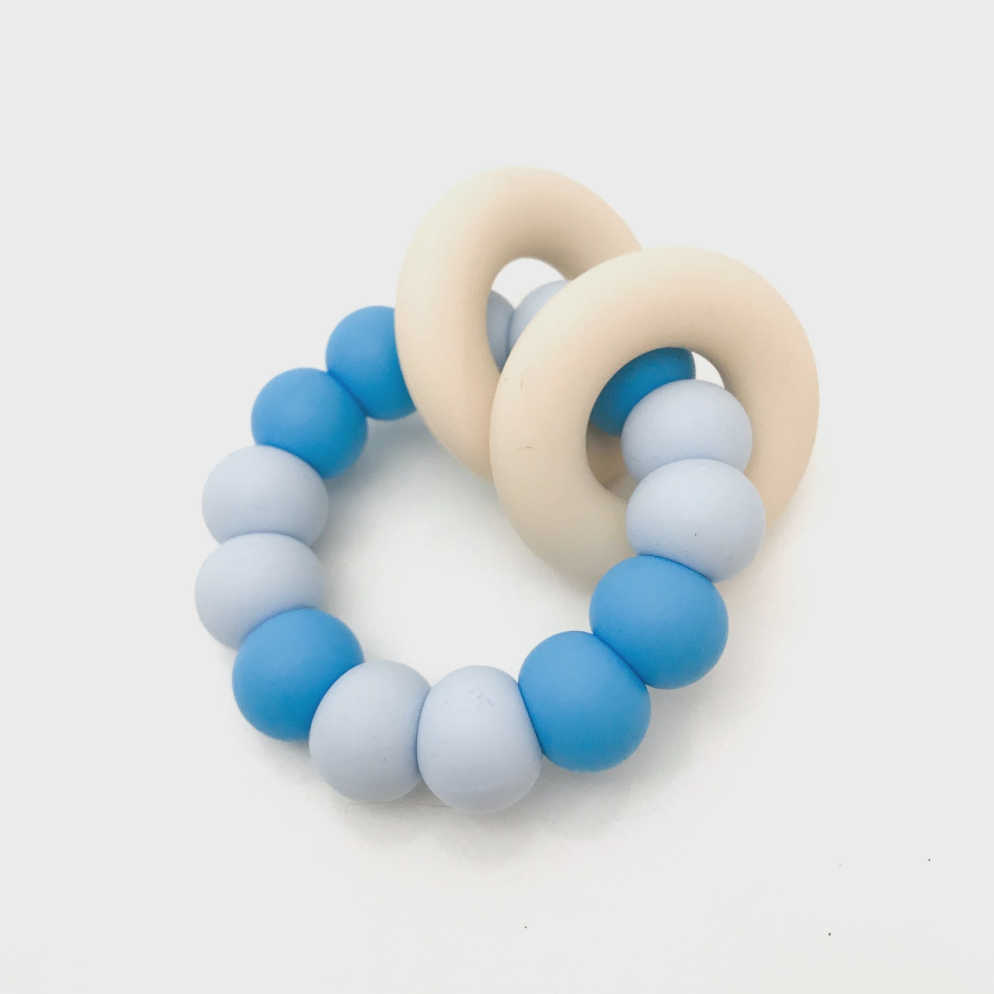 One Chew Three Gummi Silicone Teether Blue