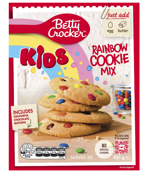 Betty Crocker Kids Rainbow Cookie Mix 495g