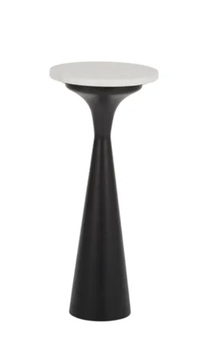 CTC - Aperitivo Marble Drinks Table 26 x 58cm Wht/Blk