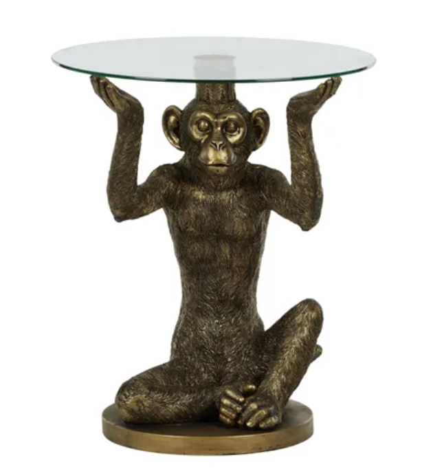 CTC - Mac Monkey Resin Table 40 x 48cm Gold