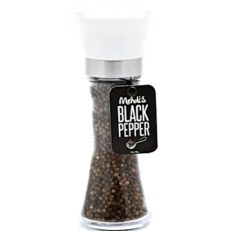 Mehdi's Black Pepper Glass Grinder 90g