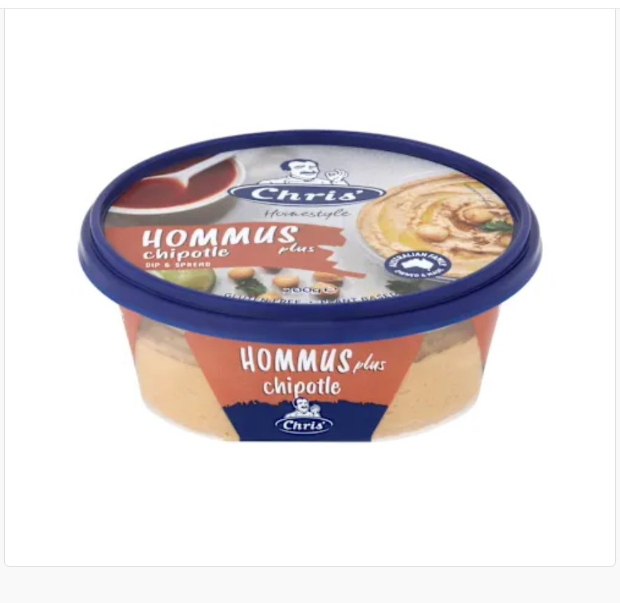 Chris's Traditional Hommus Chipotle Dip 200g