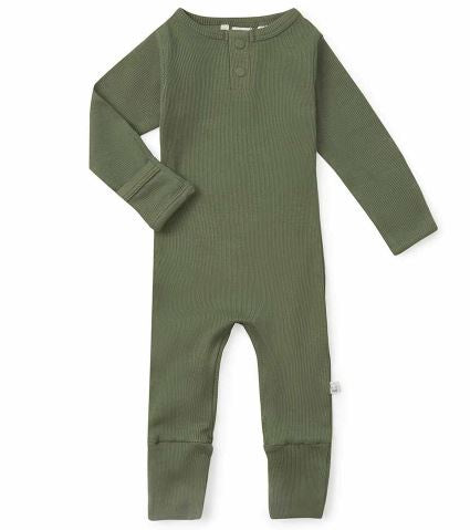 Snuggle Hunny Longsleeve Organic Growsuit Olive