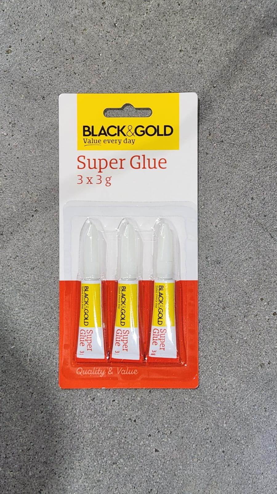 Black & Gold Super Glue 3x3g