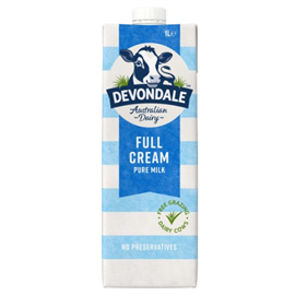 Devondale UHT Full Cream Milk 1L