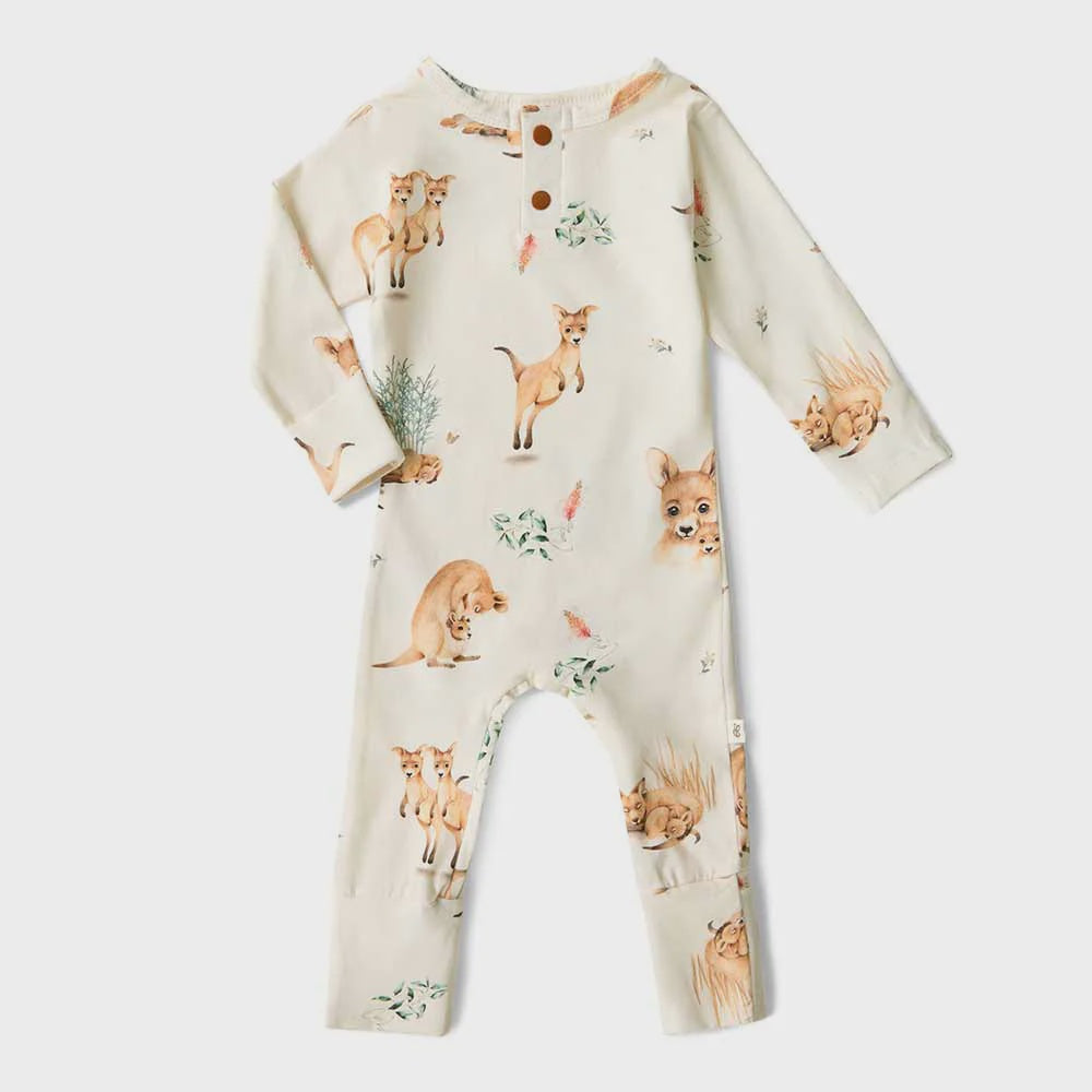 Snuggle Hunny Longsleeve Organic Growsuit Kanga