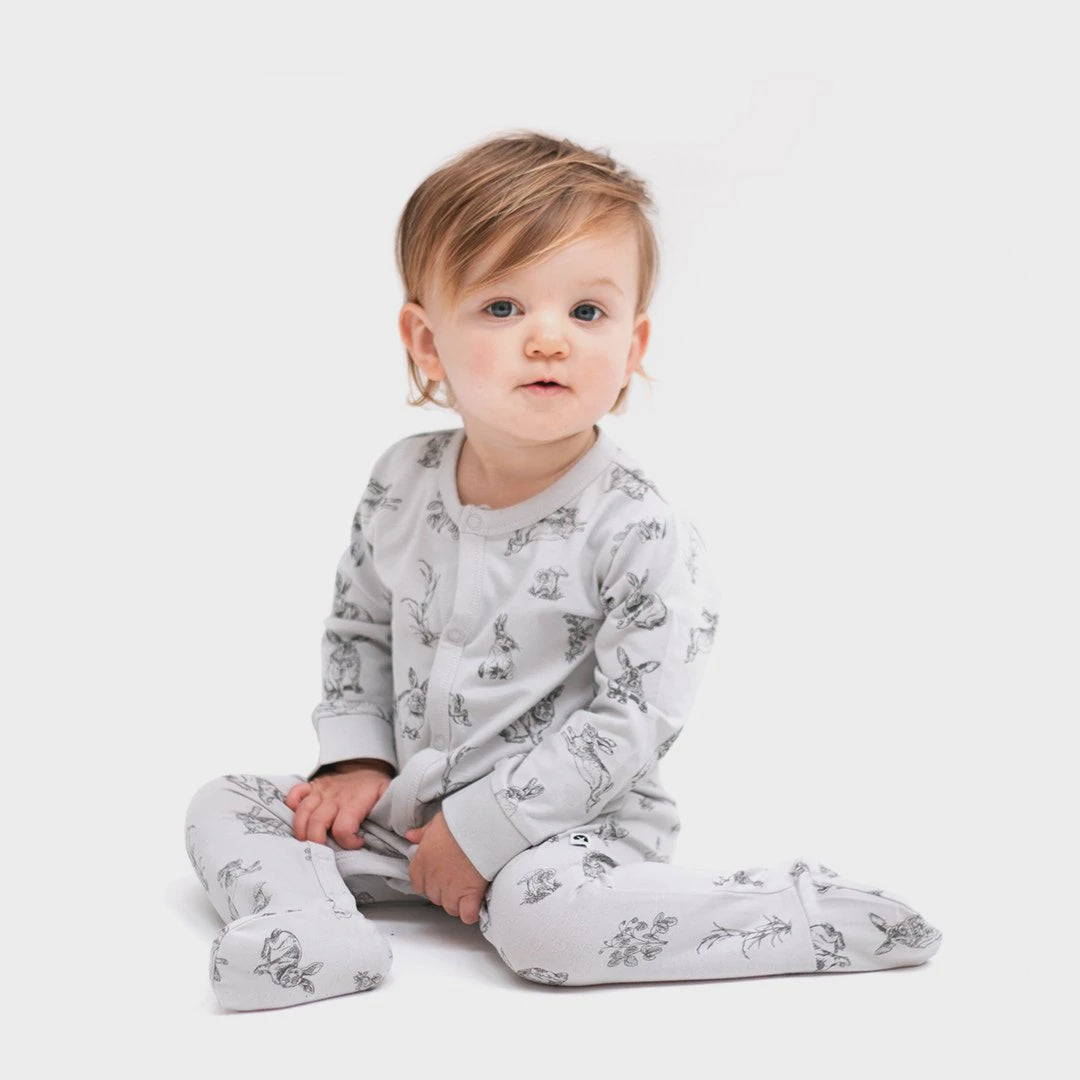 Burrow & Be Essentials Sleep Suit Grey Burrowers