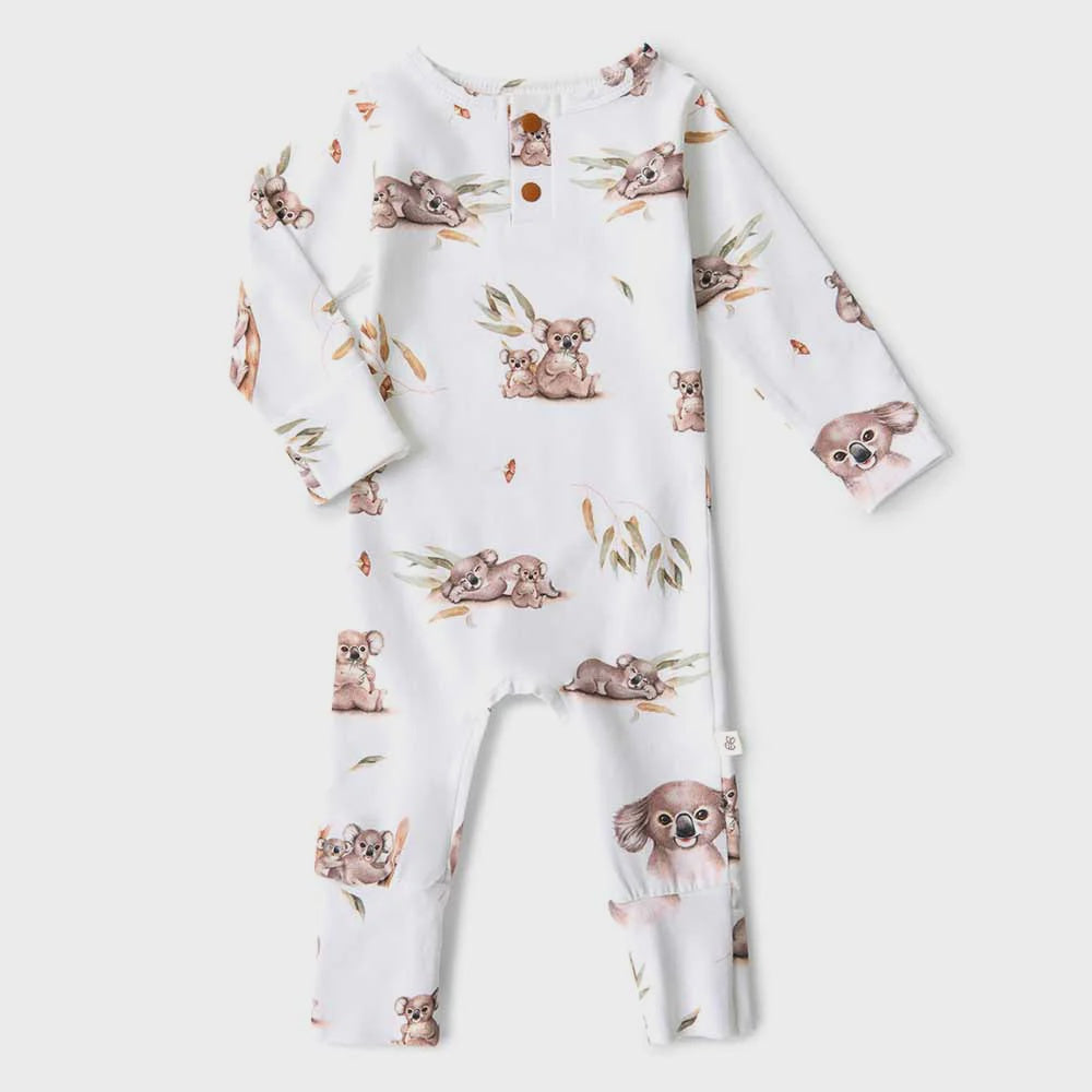 Snuggle Hunny Longsleeve Organic Growsuit Koala