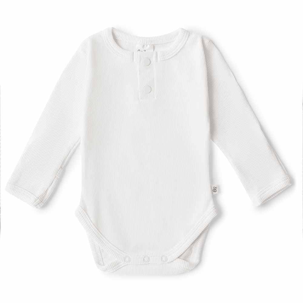 Snuggle Hunny Longsleeve Organic Bodysuit Milk