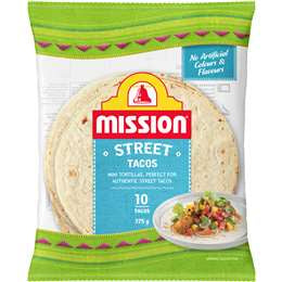 Mission Street Tacos Mini Tortillas 375g 10pk